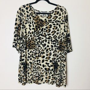 Susan Graver Top Cheetah Print Size 3X
